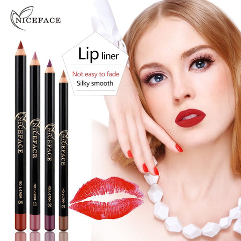 12 Colors Lip Liner Pencil Lipstick Long Lasting Matte Lip Liner Lipstick Pen Waterproof Multi-functional Makeup Cosmetics TSLM1