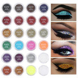 1pc 24 Colors Shimmer Glitter Eyeshadow Glitter Powder Pigment Easy to Wear Waterproof Glitter Powder Eye Shadow Makeup TSLM1