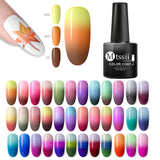 Mtssii Thermal Ultra-thin Glitter 22 Colors Soak Off UV Gel Color-chaging Temperature Color Change Gel Nail Art Gel Manicure