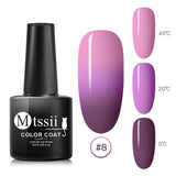 Mtssii Thermal Ultra-thin Glitter 22 Colors Soak Off UV Gel Color-chaging Temperature Color Change Gel Nail Art Gel Manicure