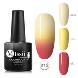 Mtssii Thermal Ultra-thin Glitter 22 Colors Soak Off UV Gel Color-chaging Temperature Color Change Gel Nail Art Gel Manicure