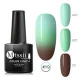 Mtssii Thermal Ultra-thin Glitter 22 Colors Soak Off UV Gel Color-chaging Temperature Color Change Gel Nail Art Gel Manicure