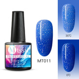 Mtssii Thermal Ultra-thin Glitter 22 Colors Soak Off UV Gel Color-chaging Temperature Color Change Gel Nail Art Gel Manicure