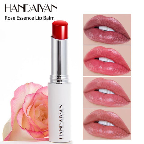 HANDAIYAN 8 Colors Rose Essence Lip Balm Moisturizer Balm Lipstick Nourishment Protecting Lips Natural Brighten Lip Cream TSLM2