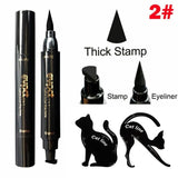 Waterproof Double Head Wing Shape Liquid Eyeliner Seal Stamp Pencil Cat Eye Liner Cosmetic Makeup Tool Maquiagem #260473