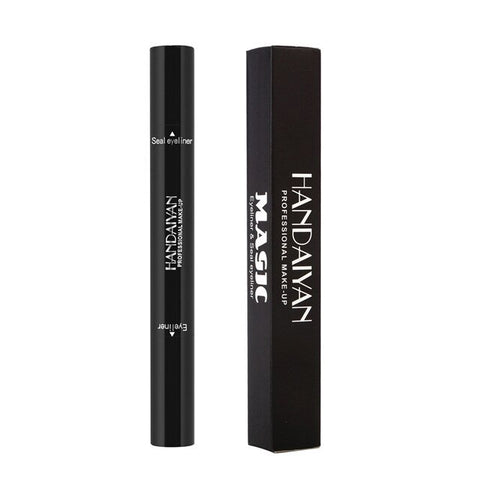 HANDAIYAN Brand Black Double-headed Eyeliner Pencil With Stamp Seal Maquiagem Waterproof Liquid Wing Eye Liner Cosmetics TSLM2