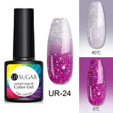 UR SUGAR Rainbow Thermal Color Changing Gel Nail Polish  Glitter Temperature Soak Off UV Gel Varnish 7.5ml Nail Art