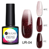 UR SUGAR Rainbow Thermal Color Changing Gel Nail Polish  Glitter Temperature Soak Off UV Gel Varnish 7.5ml Nail Art