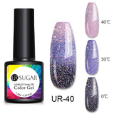 UR SUGAR Rainbow Thermal Color Changing Gel Nail Polish  Glitter Temperature Soak Off UV Gel Varnish 7.5ml Nail Art