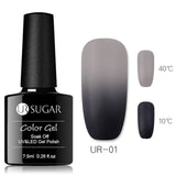 UR SUGAR Rainbow Thermal Color Changing Gel Nail Polish  Glitter Temperature Soak Off UV Gel Varnish 7.5ml Nail Art