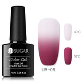 UR SUGAR Rainbow Thermal Color Changing Gel Nail Polish  Glitter Temperature Soak Off UV Gel Varnish 7.5ml Nail Art