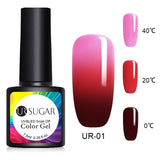 UR SUGAR 7.5ml Thermal UV Gel Nail Polish 3 Colors  Glitter Gel Polish Soak Off UV LED Gel Varnish Semi Permanent