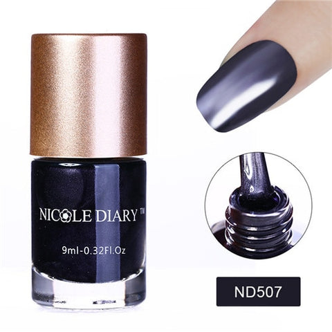 NICOLE DIARY  Metallic Chameleon Nail Polish Shell Stamping Polish Latex Liquid Tape Nail Art varnish Varnish