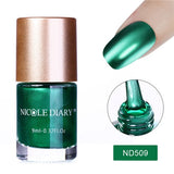 NICOLE DIARY  Metallic Chameleon Nail Polish Shell Stamping Polish Latex Liquid Tape Nail Art varnish Varnish