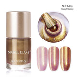 NICOLE DIARY  Metallic Chameleon Nail Polish Shell Stamping Polish Latex Liquid Tape Nail Art varnish Varnish