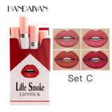 New Cigarette Lipstick Sets 4 Colors Velvet Matte Long-lasting Waterproof Lip stick Sexy Red Shimmer Women Lips Makeup TSLM2