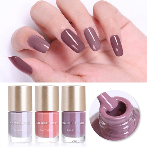 NICOLE DIARY 9ml Nail Polish  Series Varnish Polish Quick Dry Eco-friendly Nail Art varnish 6 Colors