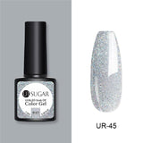 UR SUGAR 7.5ml Gel Nail Polish Solid Color  Glitter Semi Permanent Soak Off UV LED Nail Art Gel varnish 62 Colors