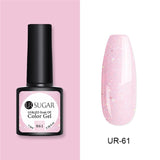 UR SUGAR 7.5ml Gel Nail Polish Solid Color  Glitter Semi Permanent Soak Off UV LED Nail Art Gel varnish 62 Colors