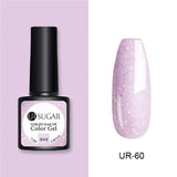 UR SUGAR 7.5ml Gel Nail Polish Solid Color  Glitter Semi Permanent Soak Off UV LED Nail Art Gel varnish 62 Colors