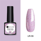 UR SUGAR 7.5ml Gel Nail Polish Solid Color  Glitter Semi Permanent Soak Off UV LED Nail Art Gel varnish 62 Colors