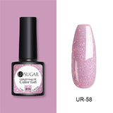 UR SUGAR 7.5ml Gel Nail Polish Solid Color  Glitter Semi Permanent Soak Off UV LED Nail Art Gel varnish 62 Colors