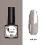 UR SUGAR 7.5ml Gel Nail Polish Solid Color  Glitter Semi Permanent Soak Off UV LED Nail Art Gel varnish 62 Colors