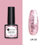 UR SUGAR 7.5ml Gel Nail Polish Solid Color  Glitter Semi Permanent Soak Off UV LED Nail Art Gel varnish 62 Colors