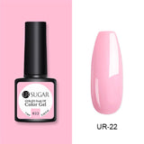 UR SUGAR 7.5ml Gel Nail Polish Solid Color  Glitter Semi Permanent Soak Off UV LED Nail Art Gel varnish 62 Colors