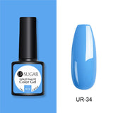 UR SUGAR 7.5ml Gel Nail Polish Solid Color  Glitter Semi Permanent Soak Off UV LED Nail Art Gel varnish 62 Colors