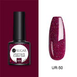 UR SUGAR 7.5ml Gel Nail Polish Solid Color  Glitter Semi Permanent Soak Off UV LED Nail Art Gel varnish 62 Colors