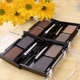 2 Colors Eyebrow Powder Palette Professional Eye Shadow With Brush Cosmetic Brush Eyebrow Cake Makeup Palette Supplies