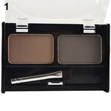 2 Colors Eyebrow Powder Palette Professional Eye Shadow With Brush Cosmetic Brush Eyebrow Cake Makeup Palette Supplies