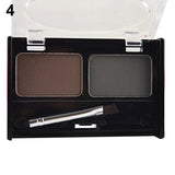 2 Colors Eyebrow Powder Palette Professional Eye Shadow With Brush Cosmetic Brush Eyebrow Cake Makeup Palette Supplies