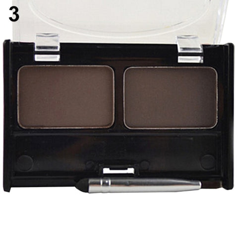 2 Colors Eyebrow Powder Palette Professional Eye Shadow With Brush Cosmetic Brush Eyebrow Cake Makeup Palette Supplies