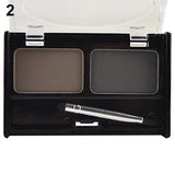 2 Colors Eyebrow Powder Palette Professional Eye Shadow With Brush Cosmetic Brush Eyebrow Cake Makeup Palette Supplies