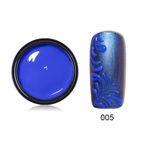 LEMOOC 3D Emboss Carving Painting Gel Paste Nail Polish Soak Off UV LED Gel Wire Drawing Varnish Esmalte Decarations