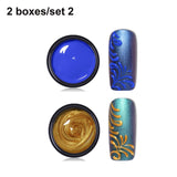 LEMOOC 3D Emboss Carving Painting Gel Paste Nail Polish Soak Off UV LED Gel Wire Drawing Varnish Esmalte Decarations