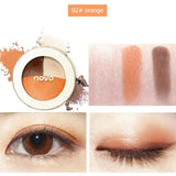 NOVO Brand Shimmer Eyeshadow Makeup Baking Long Lating 3 Color Eye Shadow Palette Waterproof Dry Wet Amphibious Cosmetic