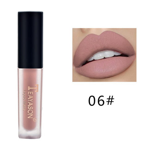 Brand Lips Beauty Makup Pigment Waterproof Lipgloss Long Lasting Black Velvet Matte Nude Lipstick Red Lip Gloss wholesale