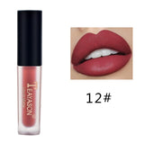 Brand Lips Beauty Makup Pigment Waterproof Lipgloss Long Lasting Black Velvet Matte Nude Lipstick Red Lip Gloss wholesale