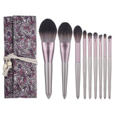 RANCAI 9pcs Hight Quality Makeup Brushes Set maquiagem New Foundation Eyebrow Eyeliner Cosmetic makeup Brushes With Bag