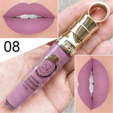 20 Colors Lipstick Waterproof Long Lasting Matte+Shimmer Mental Beauty Lip Gloss Nude Glitter  Lip Gloss Beauty Red Lip Tint New