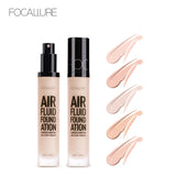 FOCALLURE New AIR FLUID FOUNDATION Professional Cosmetic Moisturizing Foundation Base Long Lasting Waterproof Women Makeup