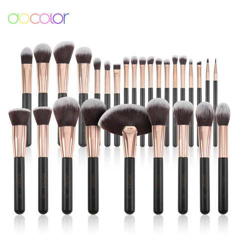 Docolor Rose Gold Makeup brushes set professional Synthetic Hair Foundation Powder Eyeshadow Make up Brush Blush