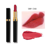 12 Colors Sexy Red Lipstick Waterproof Matte Velvet Lipstick Glossy Lip GlossLip Balm Lip Tint Women Fashion Makeup TSLM1