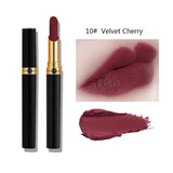 12 Colors Sexy Red Lipstick Waterproof Matte Velvet Lipstick Glossy Lip GlossLip Balm Lip Tint Women Fashion Makeup TSLM1