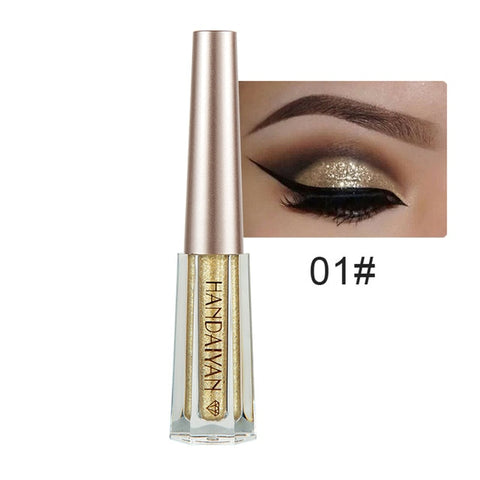 HANDAIYAN 12 Diamond Colors Shiny Liquid Eye Shadow Makeup Glitter lasting Waterproof Easy To Wear Eyeshadow Maquiagem TSLM1