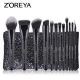 ZOREYA Make Up Brush Set 2/8/12pcs Delicate Makeup Brushes Powder Foundation Contour and Eye Brushes 2019 New Model