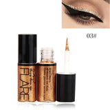 Professional New Shiny Eye Liners Cosmetics for Women Pigment Silver Rose Gold Color Liquid Glitter Eyeliner Cheap Makeup Beauty